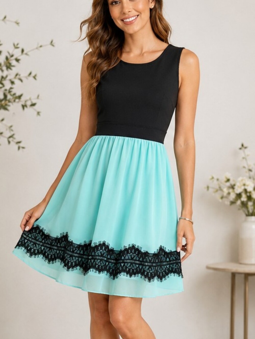 Sweet Storm Sleeveless Fit & Flare Dress – Women’s Medium